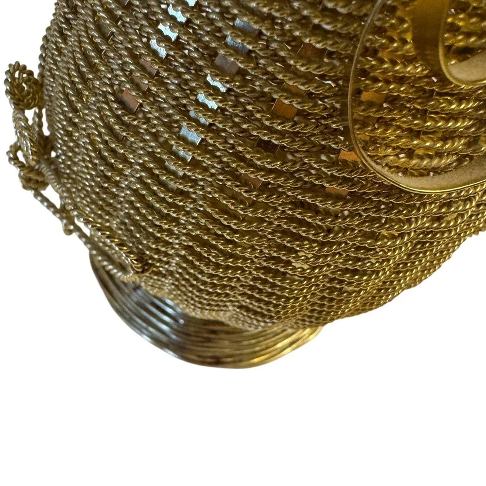 Gold Wire Wrapped Vase Decorative Tabletop Accent Elegant‎ Home Decor